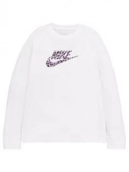 image of Nike Girls Nsw Long Sleeve T-Shirt - White