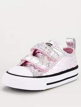 image of Converse Chuck Taylor All Star Ox 2V Infant Trainer - Pink/Silver/White