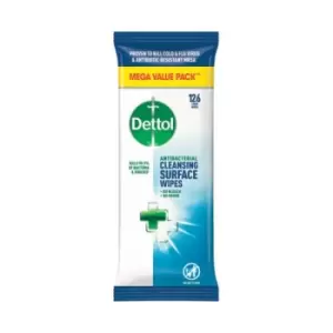 image of Dettol Antibacterial Cleansing Surface Wipes 126 Wipes (Pack of 6) 3189500