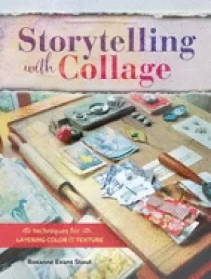 Image of storytelling with collage techniques for layering color and texture