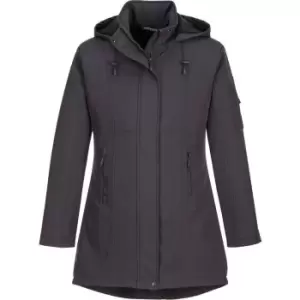 image of Portwest Carla Womens Softshell Jacket Grey 2XL