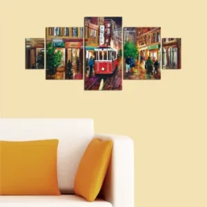 Image of K5 Multicolor Decorative MDF Painting (5 Pieces)