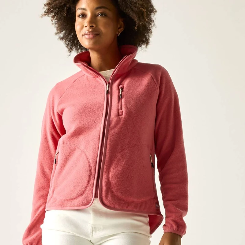 Image of Regatta Womens Frankie Full Zip Insulating Fleece in Rose Size: 16 Rose Female 16