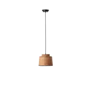 Image of Saipan Black, Rattan Dome Pendant Lamp 2700K