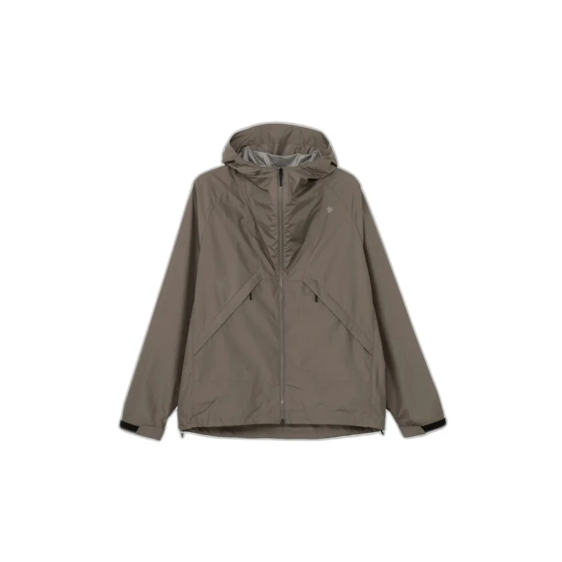 Image of Hooded windbreaker Goldwin Rip-stop Beige Male S