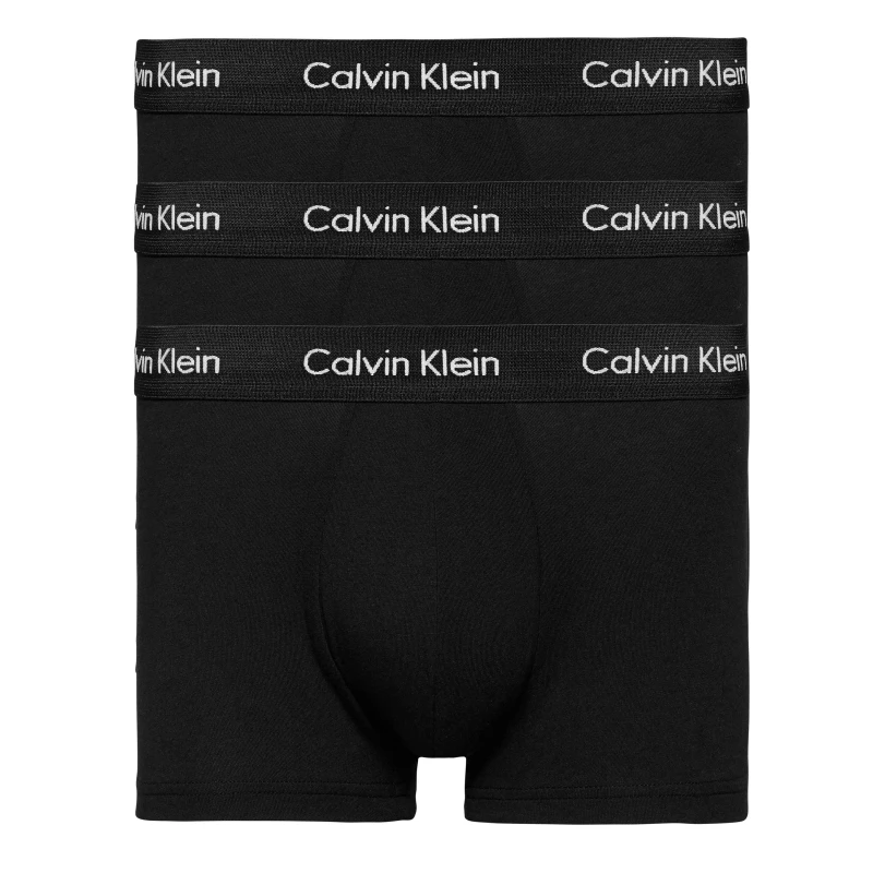 Image of Calvin Klein (XL ) 3pk Calvin Klein Mens Low Rise Black Underwear U2664G-XWB