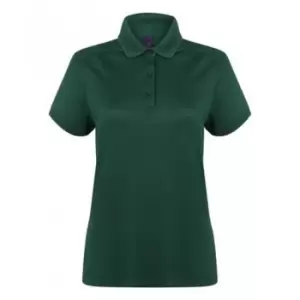 image of Henbury Womens/Ladies Stretch Microfine Pique Polo Shirt (L) (Bottle)