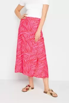 image of Tall Printed Front Split Skirt