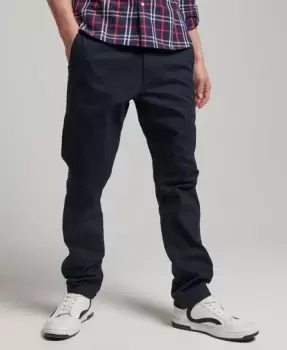 Image of Superdry Mens Officers Slim Chino Trousers Navy / Indigo - Size: 30/32