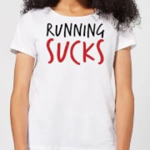Image of Running Sucks Womens T-Shirt - White - 3XL