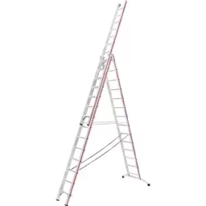 image of Hymer 604742 Red Line Industrial Combination Ladder 3 x 14 Tread