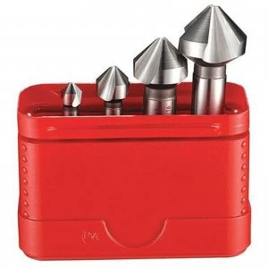 Dormer G2362 4 Piece HSS Straight Shank 90° Countersink Set