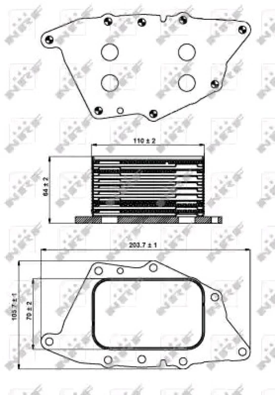 Image of NRF 31287 Oil Cooler Aluminium Oil Cooler,engine oil (469)