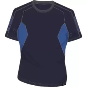 Image of Ladies T-Shirt - Dark Navy/Azure Blue - Large