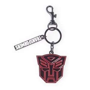 Image of Hasbro - Transformers Autobots Logo Symbol Keychain - Black/Red