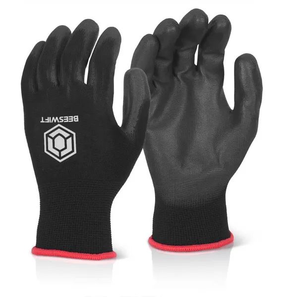 Image of Beeswift PU Coated Gloves Pack of 10 Black 2XL BSW39303 BSW39303