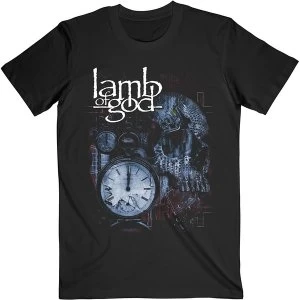 Image of Lamb Of God - Circuitry Skull Recolor Unisex Large T-Shirt - Black