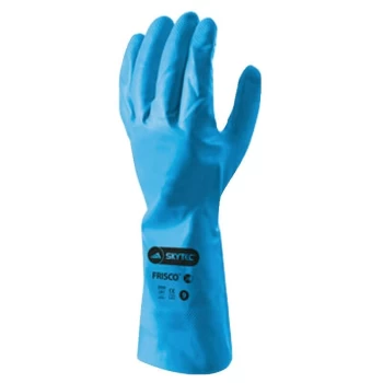 Image of Frisco 95 Blue Nitrile Gloves - Size 8/M - Skytec