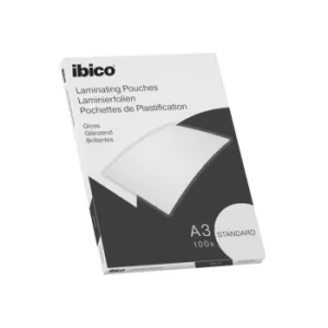 image of Ibico Basics Standard A3 Laminating Pouches Crystal Clear (Pack 100)