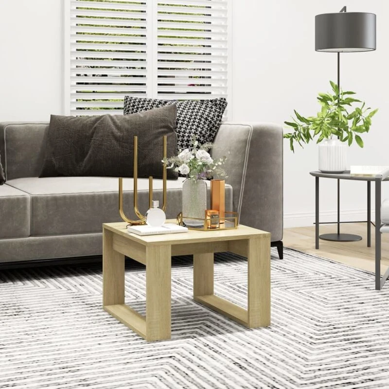 Image of VIDAXL Side Table Sonoma Oak 50x50x35cm Engineered Wood Vidaxl 8720286611623