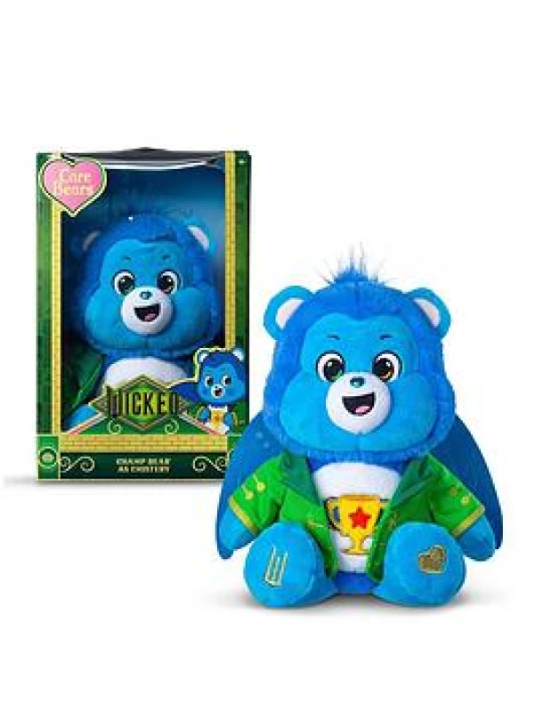 Image of Basic Fun Care Bears x Wicked 30cm Plush - Champ Bear as Chistery - Limited Edition Crossover Soft Toy - Collectible Plush for Fans & Kids