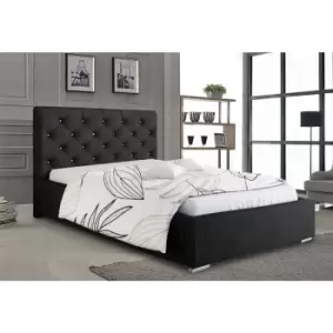 Image of Hillary Bed Double Plush Velvet Black