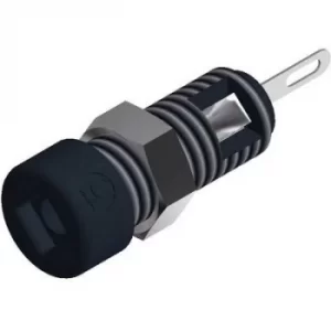 image of SKS Hirschmann MBI 1 Mini jack socket Socket, vertical vertical Pin diameter: 2mm Black