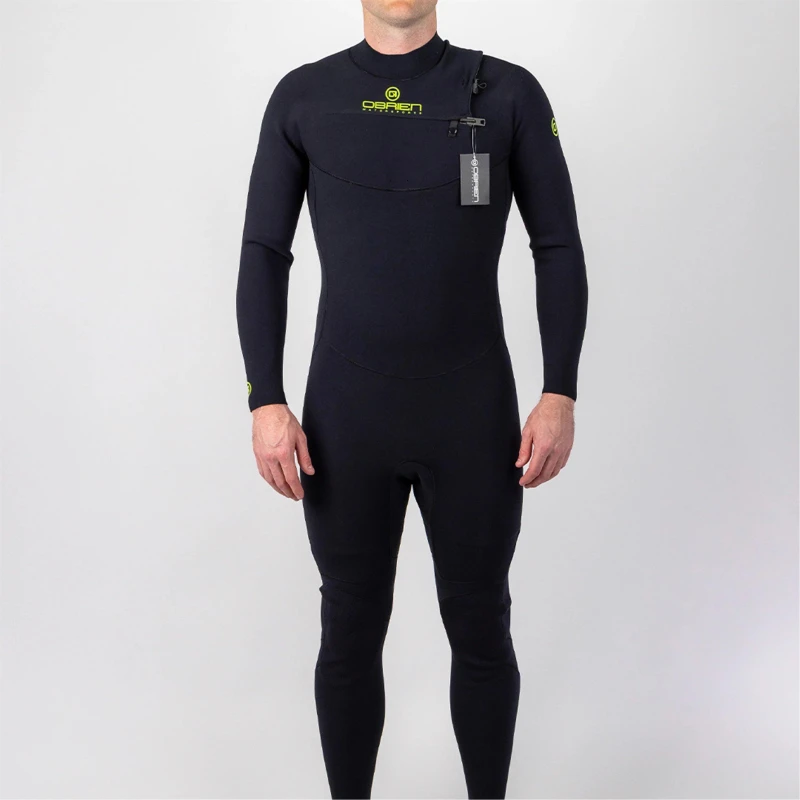 Image of Obrien Mens Elite Thermo Plus 5/3mm Front Zip Neoprene Wetsuit Black male X Small