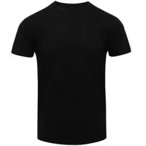 Image of AWDis Mens Tri Blend T Shirt (2 Extra Large) (Solid Black)