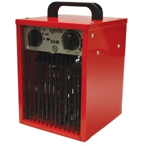 Image of Igenix 2kW Industrial Fan Heater - Red