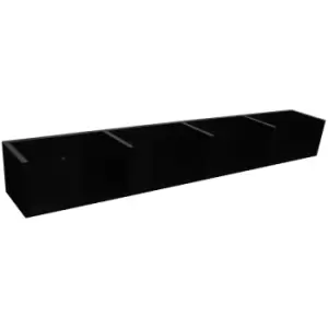 image of VIRGIL - Gloss 105 CD / 75 DVD / Bluray / Media Wall Storage Shelf - Black - Black