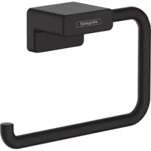 image of Hansgrohe AddStoris Roll Holder Matt in Black Metal