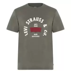 Image of Levis Varsity Circle T Shirt - Green