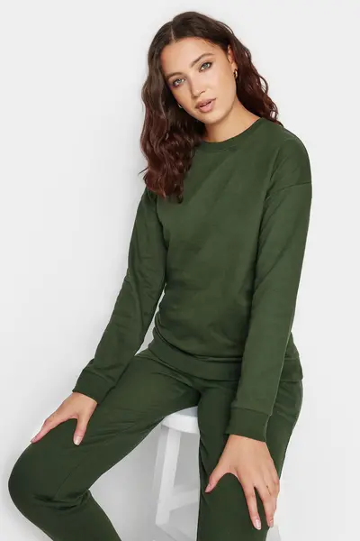 Long Tall Sally Tall Long Sleeve Sweatshirt Dark Green