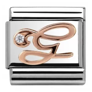 image of Nomination CLASSIC Rose Gold Letter G Charm 430310/07