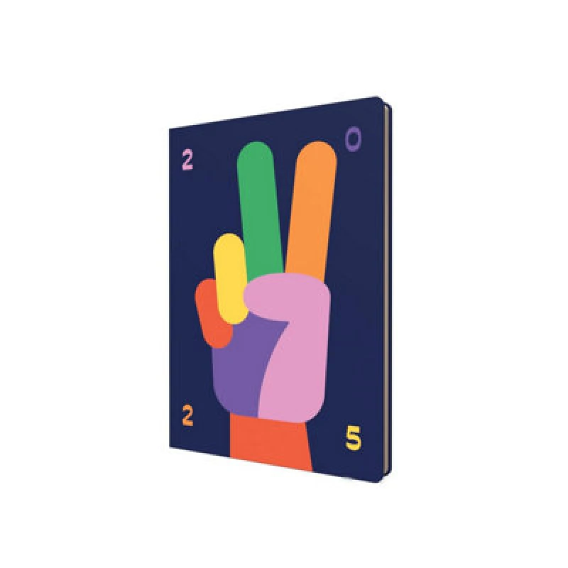 Image of Collins Collins Week To View Diary Peace Sign Design A5 E-PLU153.PZ-25 E-PLU153.PZ-25