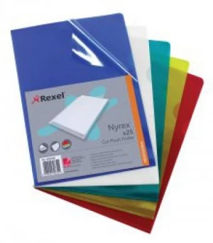 Image of Rexel Nyrex Folder Cut Flush A4 Yellow 12161YE (PK25)