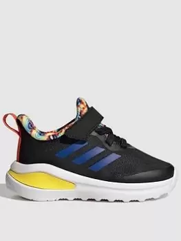 Image of adidas Infant Fortarun, Black/Blue, Size 6