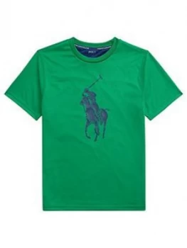 image of Ralph Lauren Boys Short Sleeve Big Pony Sport T-Shirt - Green