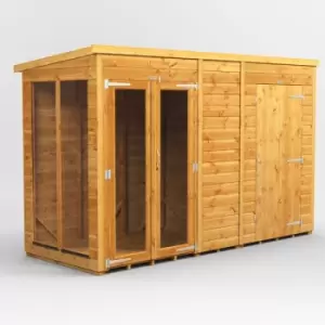 image of 10x4 Power Pent Summerhouse Combi Building including 4ft Side Store