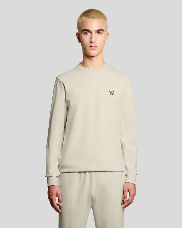 Image of Lyle & Scott Mens Sports Lightweight Sweatshirt in Beige