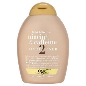 image of OGX Anti-Hair Fallout Niacin + Caffeine Conditioner 385ml