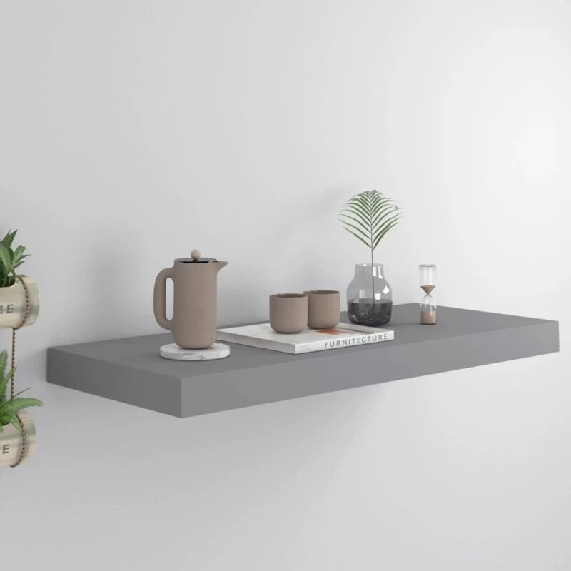Image of VIDAXL Floating Wall Shelf Grey 60x23.5x3.8cm MDF vidaXL 8720286074848