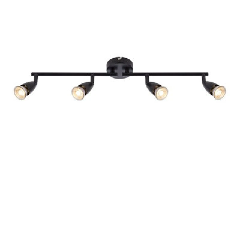 Image of Netlighting Amalfi Ceiling Spotlight Bar 4 Light Matt Black Paint Black