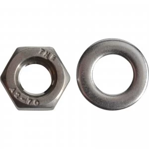 Image of Forgefix A2 Stainless Steel Nuts and Washers M6 Pack of 20