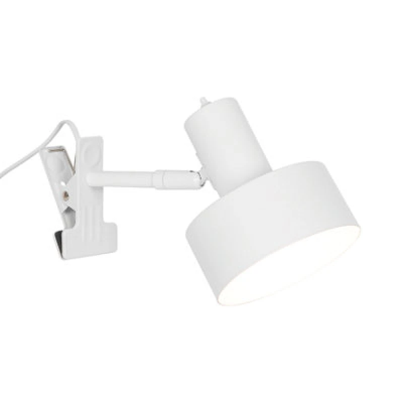 Image of Nordlux Matis Metal Clamp Lamp Perforated Shade White,mains