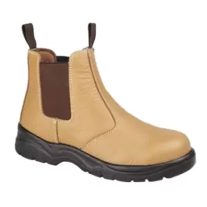 Image of Grafters Mens Grain Leather Chelsea Safety Boots (11 UK) (Tan)