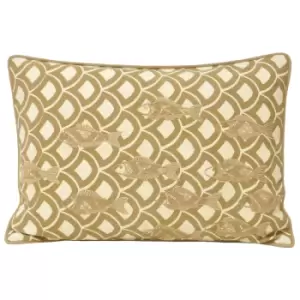 Image of Ionia Fish Cushion Dark Wood, Dark Wood / 35 x 50cm / Polyester Filled