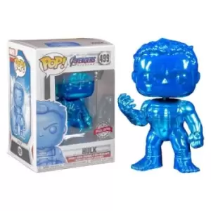 image of Marvel Avengers: Engame Blue Chrome Hulk EXC Funko Pop! Vinyl