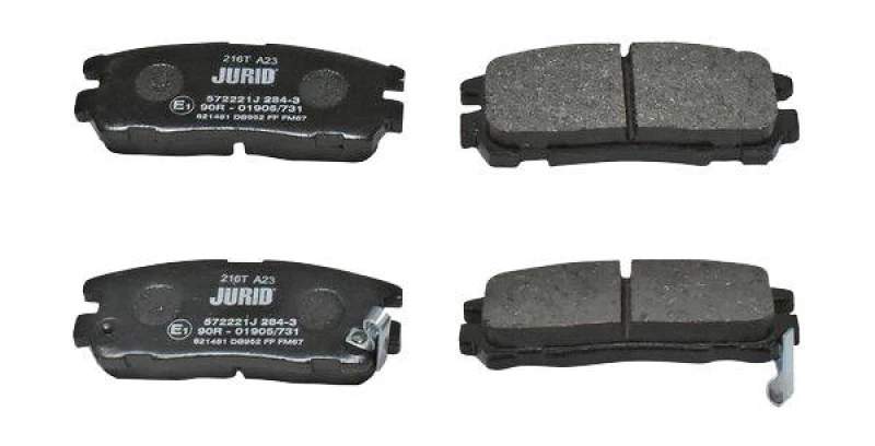 Image of JURID 572221J Brake pad set with acoustic wear warning, without accessories Brake Pad Set,disc brake (402)
